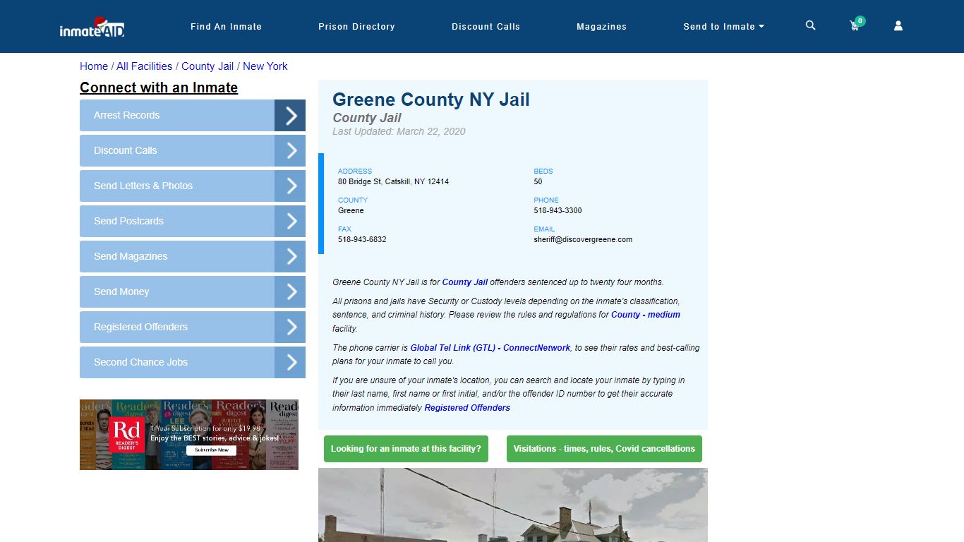 Greene County NY Jail - Inmate Locator - Catskill, NY