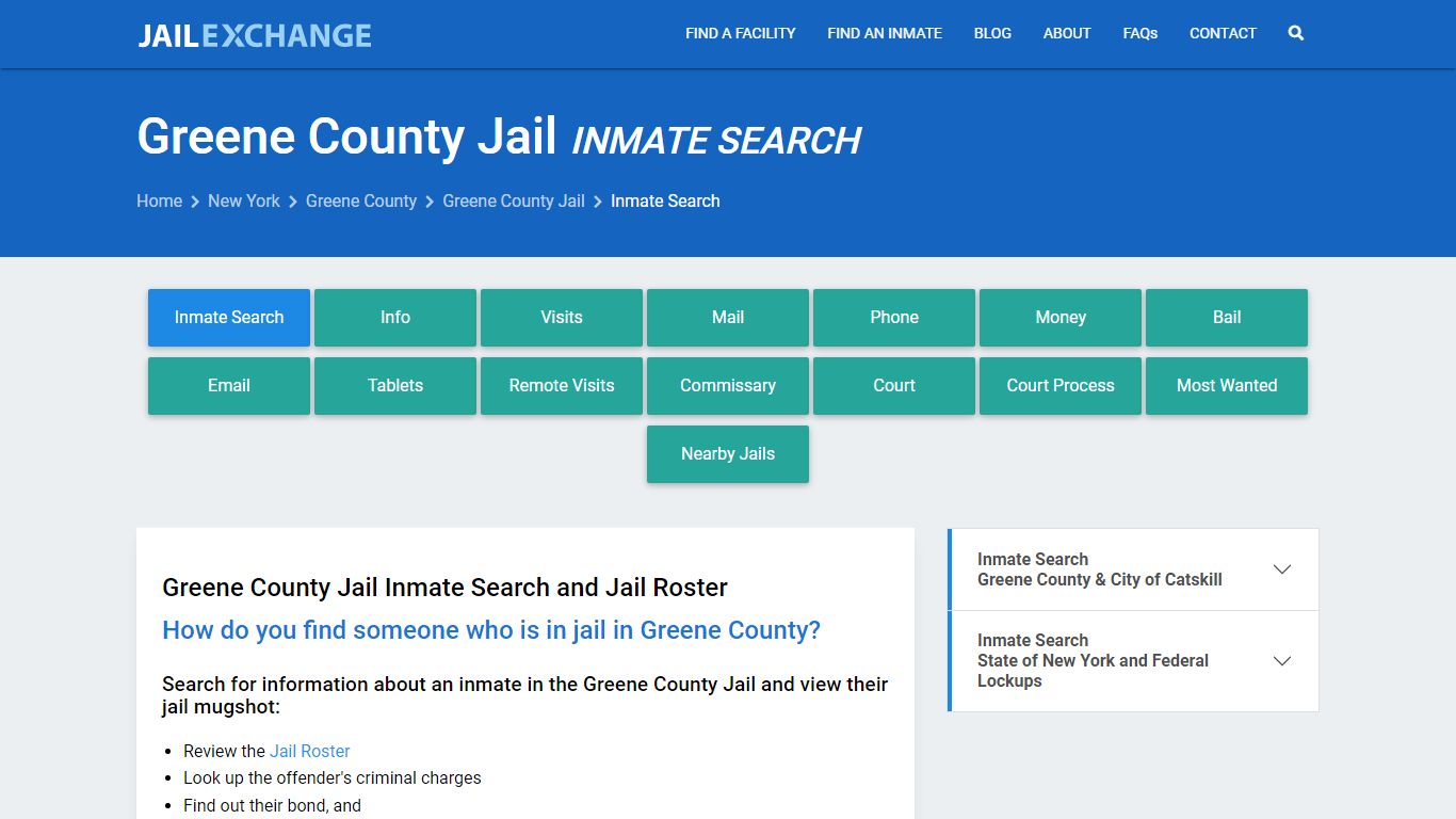 Inmate Search: Roster & Mugshots - Greene County Jail, NY
