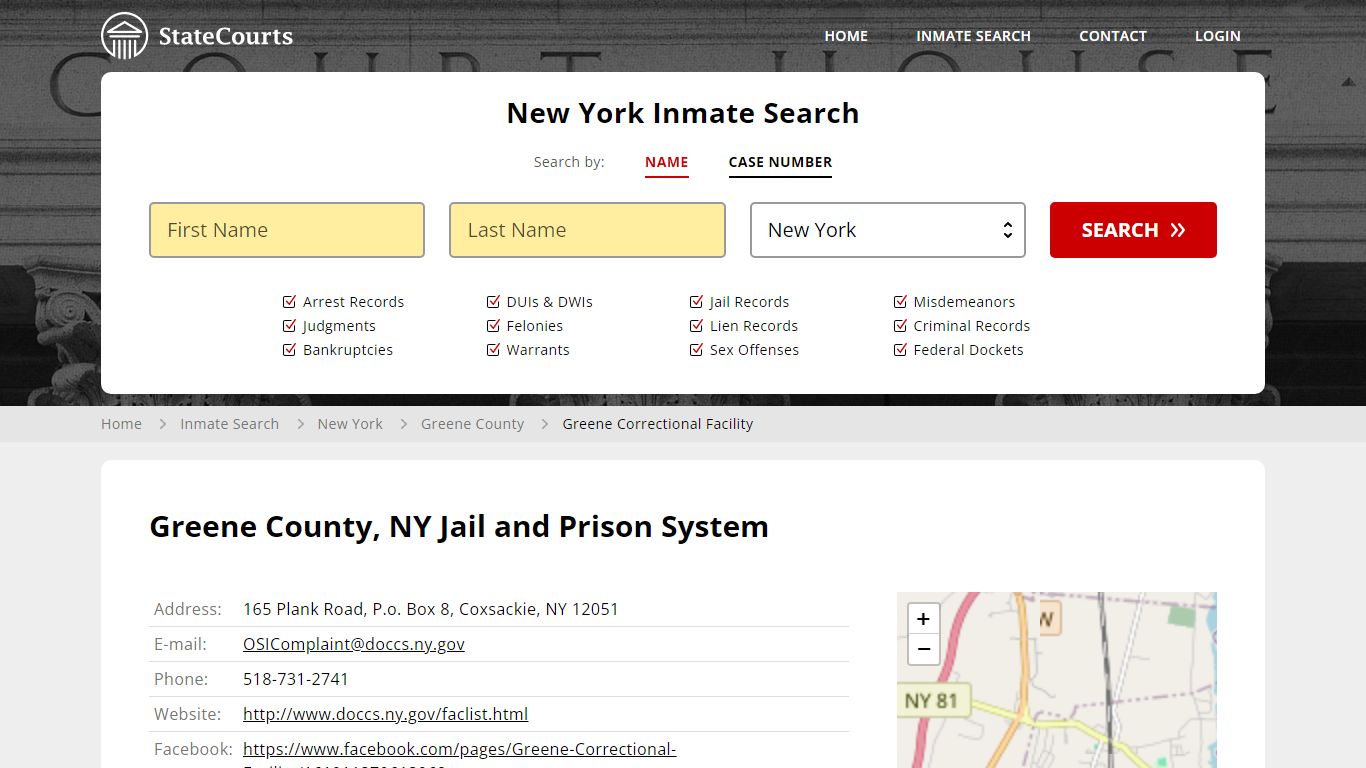Greene County, NY Jail and Prison System - State Courts
